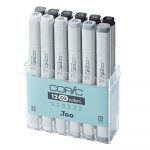 Set 12 marcadores Copic Classic Gray #CG
