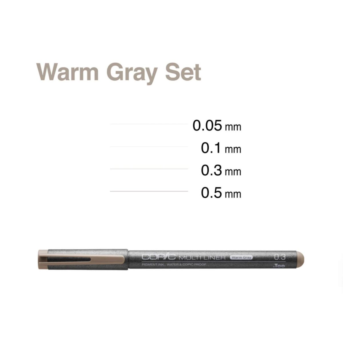 Set 4 rapidografos gris cálido Copic - Imagen 2