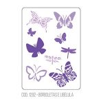 Stencil Mariposas y Libélula