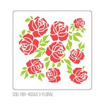 Stencil Rosas 1 Floral