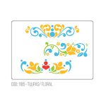 Stencil Tulipas Floral Acrilex