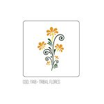Stencil Tribal Flores Acrilex