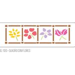 Stencil Cuadro con Flores Acrilex