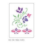 Stencil Flores Tribales