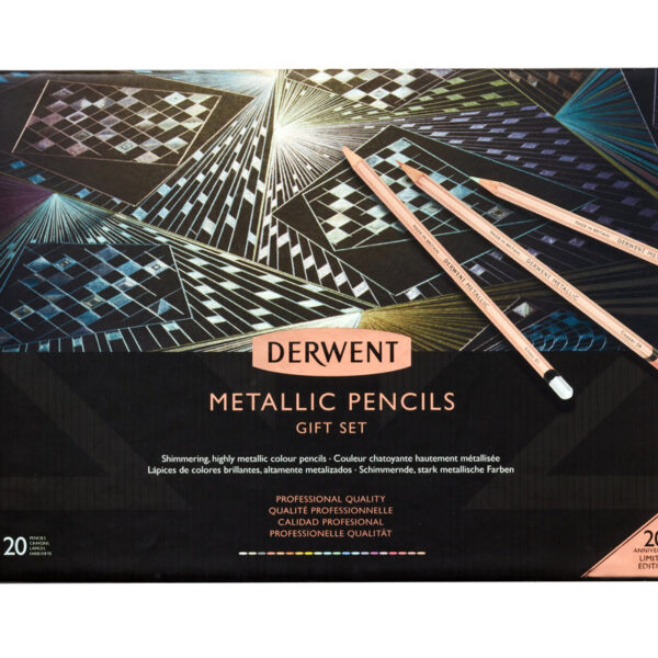 Derwent Metallic Pencil Set 6 Pencils Bright