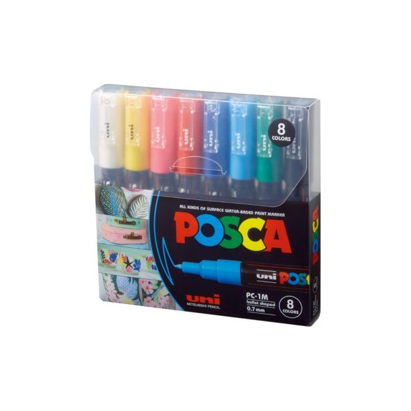 Uni Posca-rotuladores de pintura acrílica, juego de 16 colores