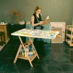 Caballete de arte grande tipo H ajustable - Imagen 2