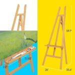 Caballete de artista grande ajustable de madera Meeden - Imagen 3