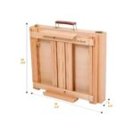 Caballete de sobremesa para artista con cajón forrado en metal - Imagen 3