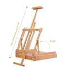 Caballete de sobremesa para artista con cajón forrado en metal - Imagen 2