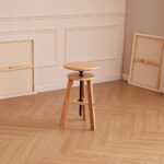 Taburete de dibujo de madera con altura ajustable – Natural - Imagen 3